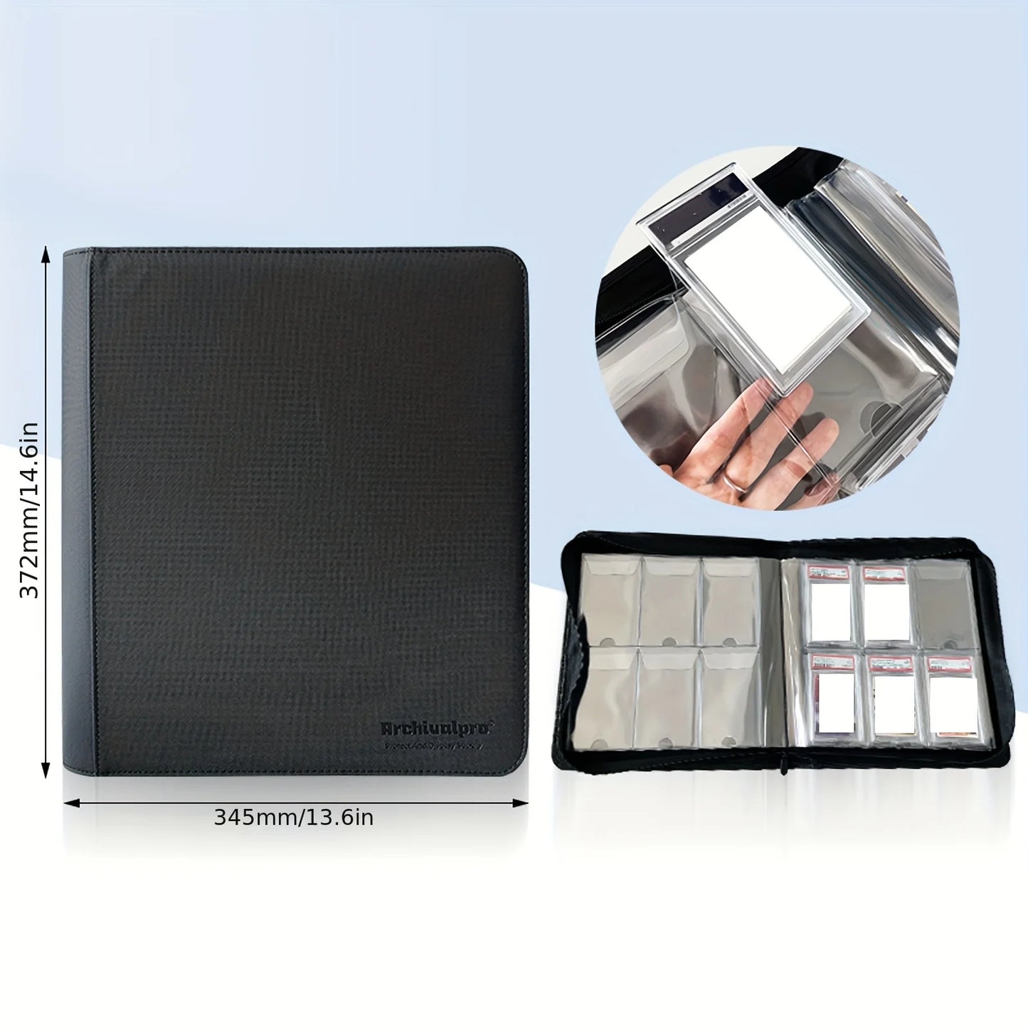Paragon Graded Card Binder – Zippered Protective Album (2×2 & 3×3 Variants)