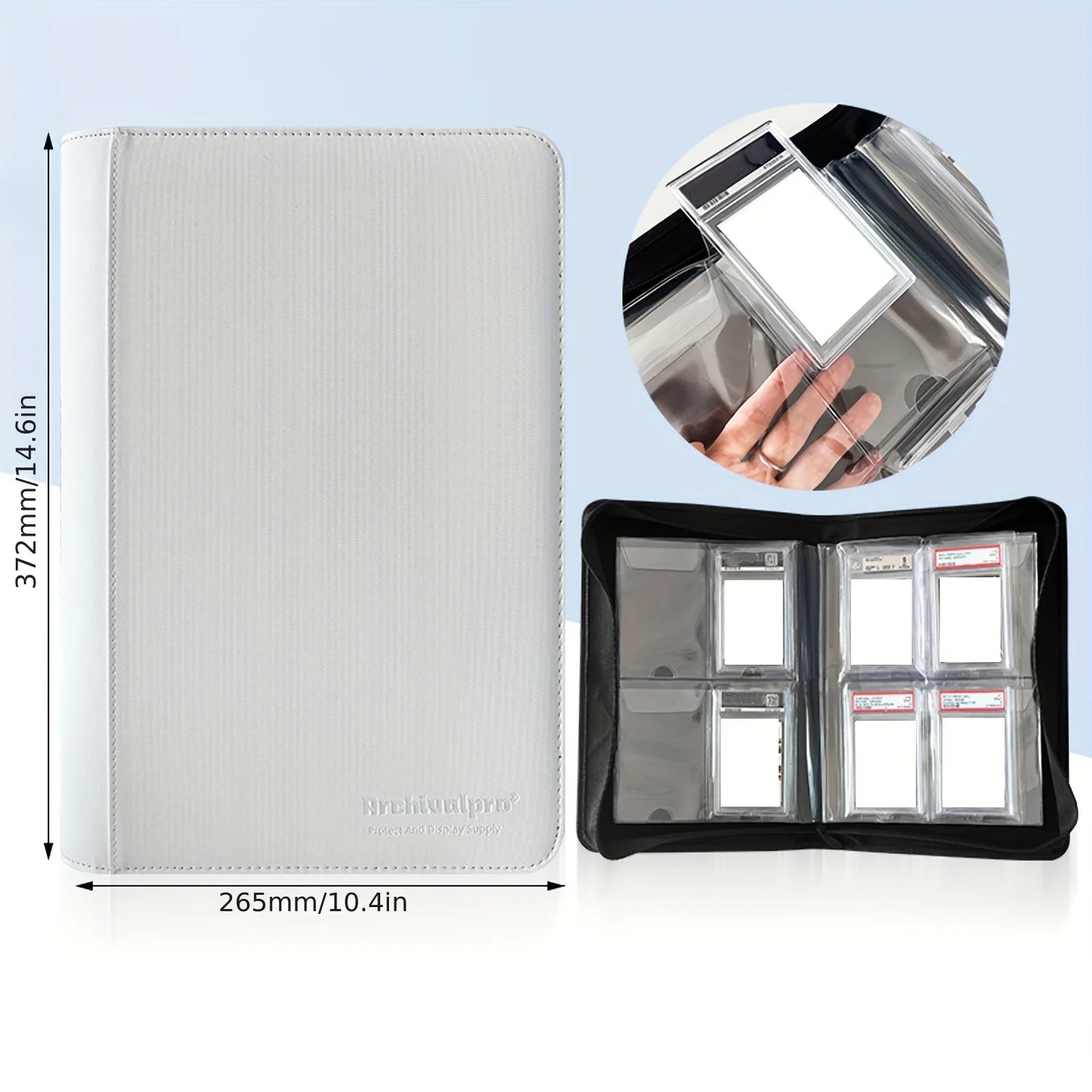 Paragon Graded Card Binder – Zippered Protective Album (2×2 & 3×3 Variants)