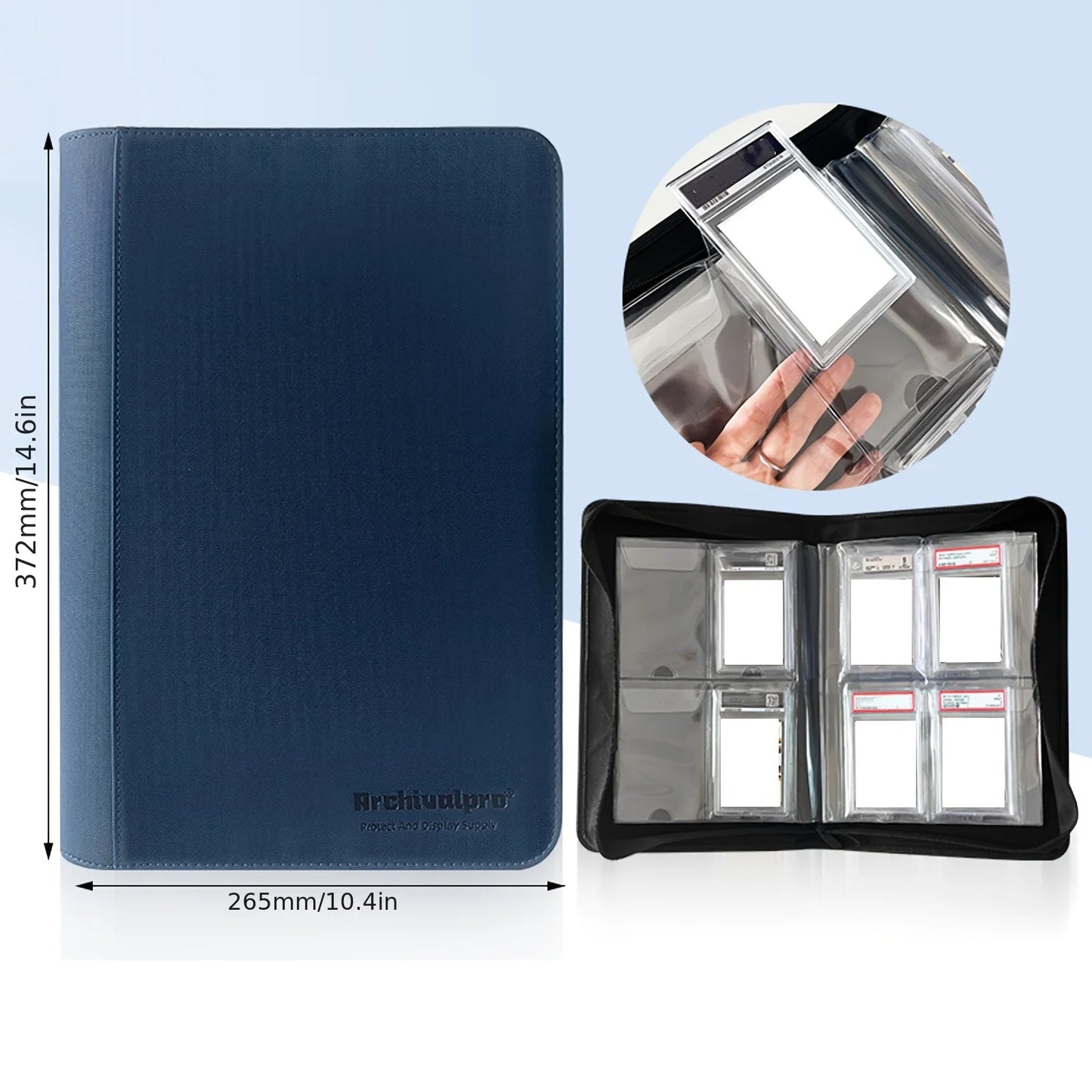 Paragon Graded Card Binder – Zippered Protective Album (2×2 & 3×3 Variants)