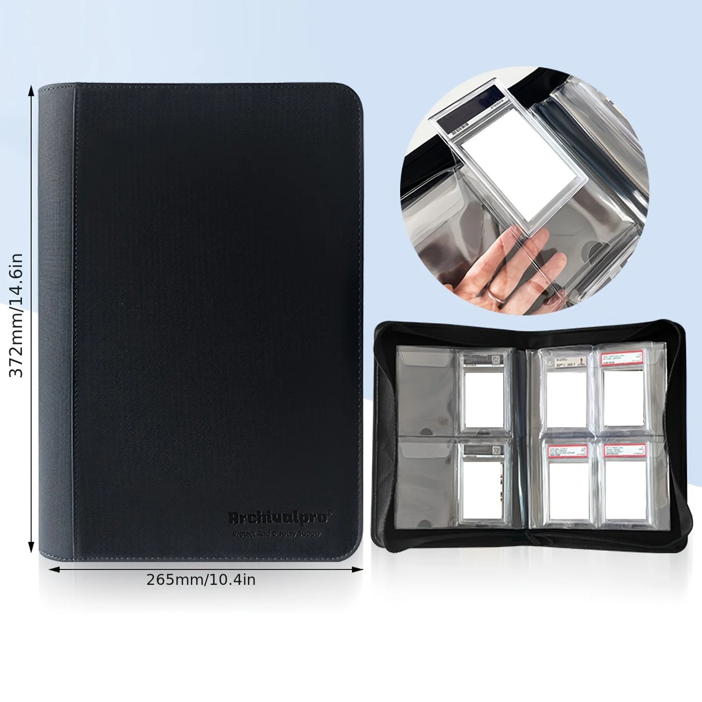 Paragon Graded Card Binder – Zippered Protective Album (2×2 & 3×3 Variants)