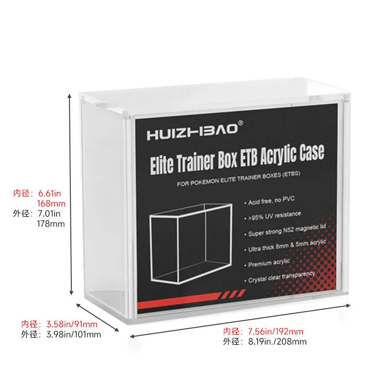 Magnetic Acrylic Display Case for Elite Trainer Boxes (ETB)